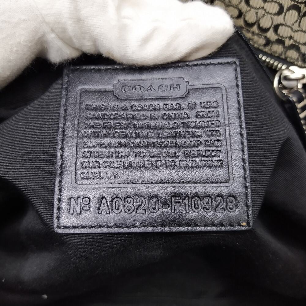 Coach Signature Black Canvas Leather Trim Double Handles Tote Bag - Picture 12 of 16